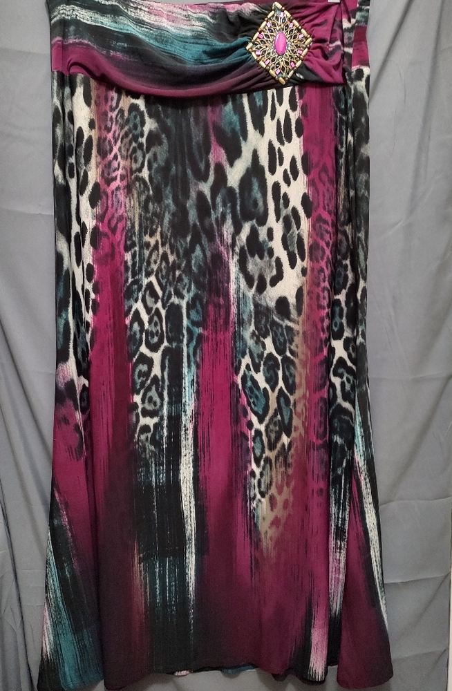 Venus XL Animal Print Maxi Skirt